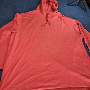Polo Ralph Lauren Mens 2XB Coral Red Long Sleeve Hooded T-Shirt Pony Logo Cotton